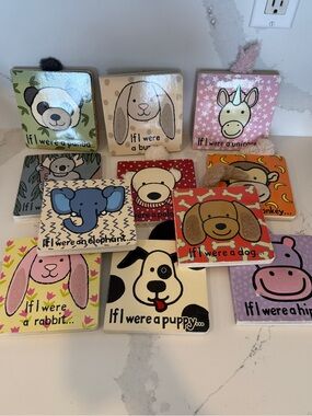 Jellycat board book bundle “if I were a…” book series, 11 book bundle